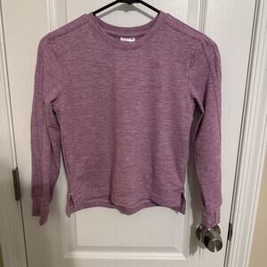 ADIDAS NEW Large(14) girls Purple long sleeve melange training tee NWT